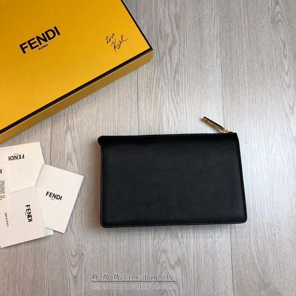 FENDI手包 小牛皮手拿包 金屬BAG BUGS眼睛圖案 芬迪時尚手包  fdz2113